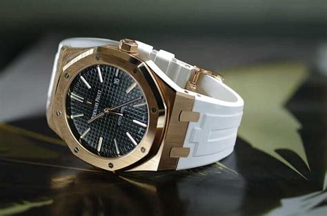 audemars piguet rubber strap white|audemars piguet silicone strap.